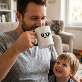 Pappa Etablerade Enkel Fet Svart Teckensnitt Mugg