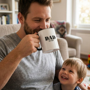 Pappa Etablerade Enkel Fet Svart Teckensnitt Mugg