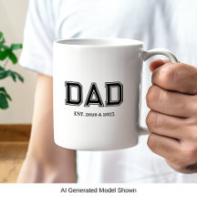 Pappa etablerade enkel modern college-typografi