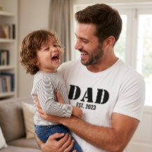 Pappa Etablerade Enkel Svart Typografi Vit