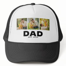 Pappa etablerade fet svart 3 foto keps