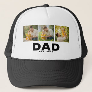 Pappa etablerade fet svart 3 foto keps