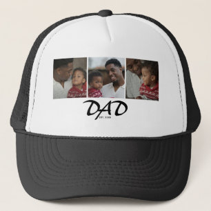 Pappa etablerade fet svart 3 foto keps