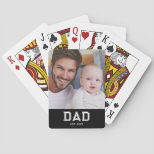 Pappa etablerade fet svart foto casinokort
