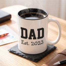 Pappa Etablerade Fet Svart Text Svart Två-Tonad Mugg