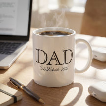 Pappa Etablerade Fet Svart Vitt