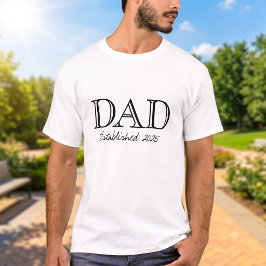Pappa Etablerade Fet Svart Vitt T Shirt