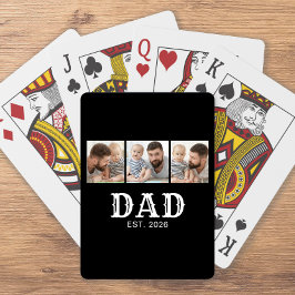 Pappa Etablerade Fet Typografi Svart 3 Foto Casinokort