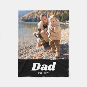 Pappa etablerade fet vit typografi foto fleecefilt