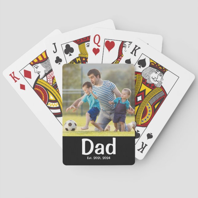 Pappa etablerade foto  casinokort (Baksidan)