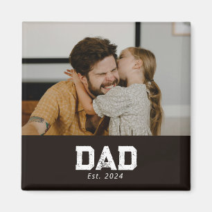 Pappa etablerade foto fars dag magnet