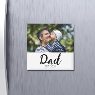 Pappa etablerade Foto Fars dag Magnet