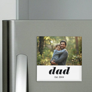 Pappa etablerade foto fars dag magnet