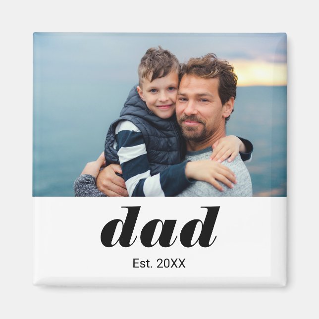 Pappa etablerade foto present magnet (Framsidan)