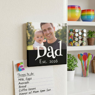 Pappa etablerade foto svart kul fet enkel   magnet