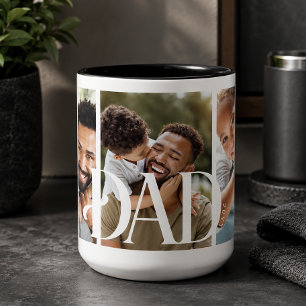 Pappa etablerade foto Två-Tonad mugg