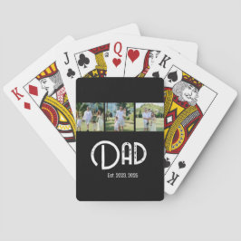 Pappa etablerade Grunge Text 3 Foto Casinokort