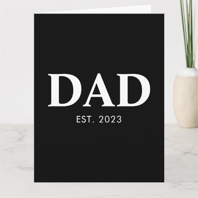 Pappa etablerade minimal enkel fars dag kort (Framsida)