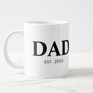 Pappa etablerade minimal enkel text år jumbo mugg