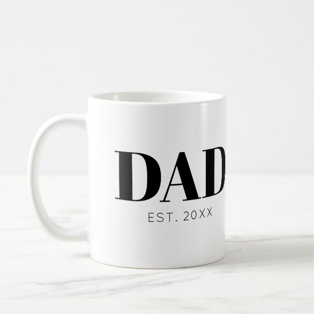Pappa etablerade minimal enkel text år kaffemugg (Vänster)