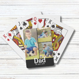 Pappa etablerade modern 3 foto casinokort