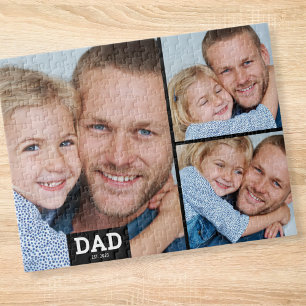 Pappa etablerade modern 3 foto pussel