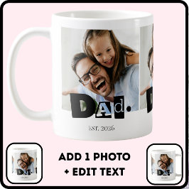Pappa etablerade modern anpassad foto kaffemugg