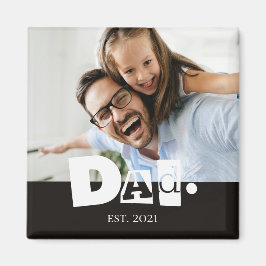 Pappa etablerade modern anpassad foto magnet