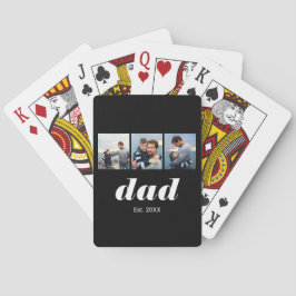 Pappa etablerade Modern Fet 3 Foto Casinokort