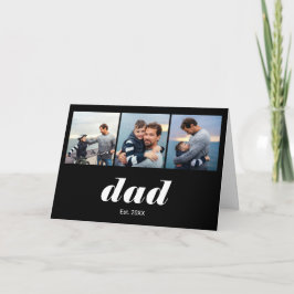 Pappa etablerade Modern Fet 3 Foto Kort