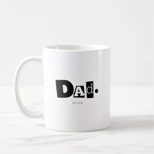 Pappa etablerade modern fet anpassad år kaffemugg (Vänster)