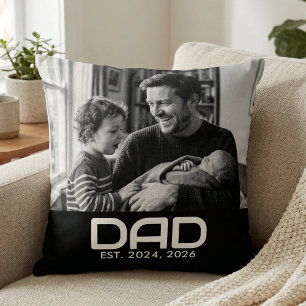 Pappa etablerade modern fet foto kudde