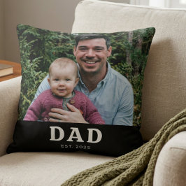 Pappa etablerade modern fet foto present kudde