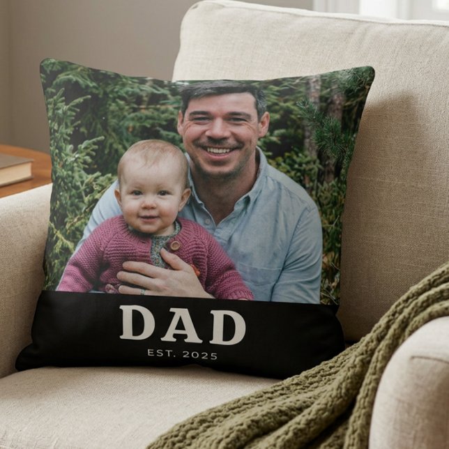 Pappa etablerade modern fet foto present  kudde (Skapare uppladdad)