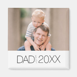 Pappa etablerade modern foto års design Magnet