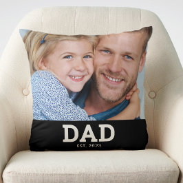 Pappa etablerade modern foto kudde