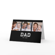 Pappa etablerade modern svart 3 foto fars dag