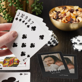 Pappa etablerade modern svart foto casinokort