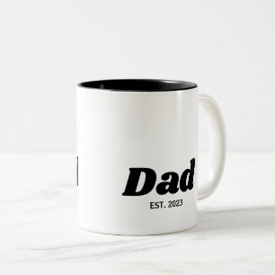 Pappa etablerade modern typografi Två-Tonad mugg