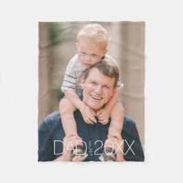 Pappa etablerade modernt manusfoto fleecefilt