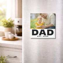 Pappa etablerade modigt foto presentmagnet
