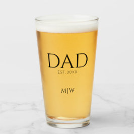 Pappa etablerade monogram initial glaskopp