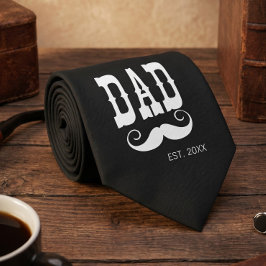 Pappa etablerade Mustasch år västerländsk vintage Slips