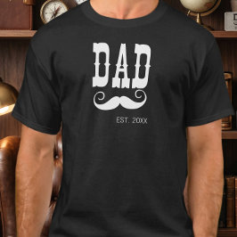 Pappa etablerade Mustasch år västernostalgisk T Shirt