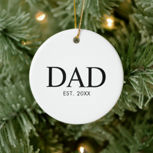 Pappa etablerade ny faderskapspresent julgransprydnad keramik