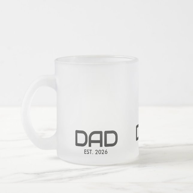 Pappa etablerade Ny pappagåva  Frostad Glasmugg (Vänster)
