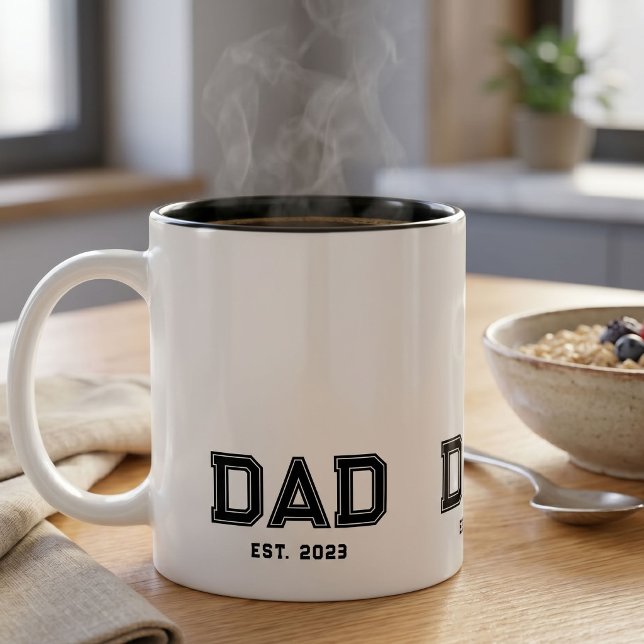 Pappa etablerade ny pappagåva Två-Tonad mugg (Skapare uppladdad)