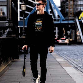 Pappa Etablerade Retro Manar T Shirt