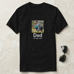 Pappa Etablerade Skript Foto T Shirt