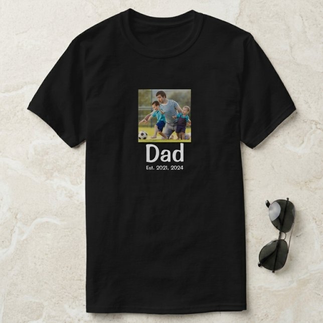Pappa Etablerade Skript Foto T Shirt (Skapare uppladdad)